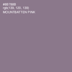 #8B788B - Mountbatten Pink Color Image